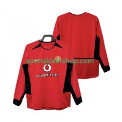 Manchester Utd drakt 2002 Retro Hjemmetrøye Lang erm 2004 , Herre