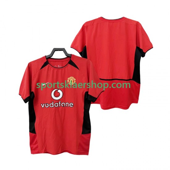Manchester Utd drakt 2002 Retro Hjemmetrøye Kort erm 2004 , Herre