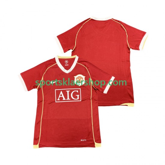 Manchester Utd drakt 2007 Retro Hjemmetrøye Kort erm 2006 , Herre