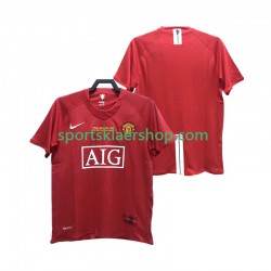 Manchester Utd drakt 2007 Retro Hjemmetrøye Kort erm 2008 , Herre
