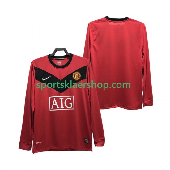 Manchester Utd drakt 2009 Retro Hjemmetrøye Lang erm 2010 , Herre