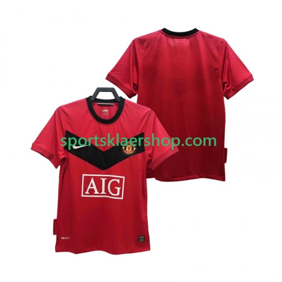 Manchester Utd drakt 2009 Retro Hjemmetrøye Kort erm 2010 , Herre