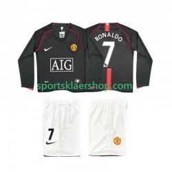 Manchester Utd drakt Ronaldo 7 2007 Retro Bortetrøye Lang erm 2008 , Barnesett