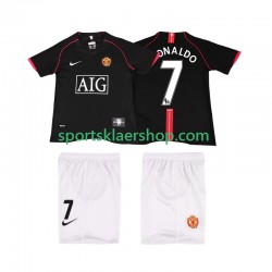 Manchester Utd drakt Ronaldo 7 2007 Retro Bortetrøye Kort erm 2008 , Barnesett