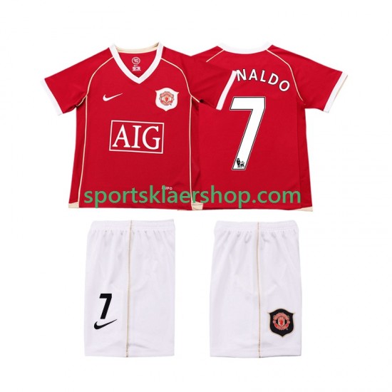 Manchester Utd drakt Ronaldo 7 2007 Retro Hjemmetrøye Kort erm 2006 , Barnesett