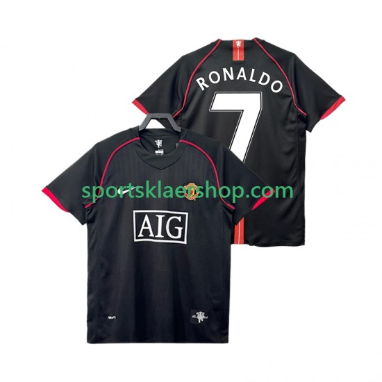 Manchester Utd drakt Ronaldo 7 2007 Retro Bortetrøye Kort erm 2008 , Herre