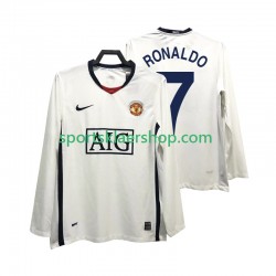 Manchester Utd drakt Ronaldo 7 Premier League 2009 Retro Bortetrøye Lang erm 2008 , Herre