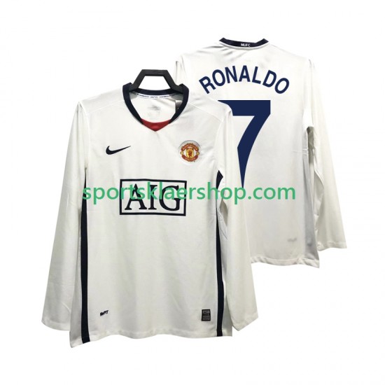 Manchester Utd drakt Ronaldo 7 Premier League 2009 Retro Bortetrøye Lang erm 2008 , Herre