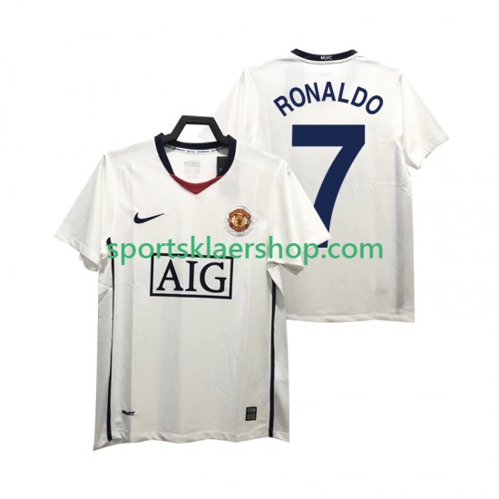 Manchester Utd drakt Ronaldo 7 Premier League 2009 Retro Bortetrøye Kort erm 2008 , Herre