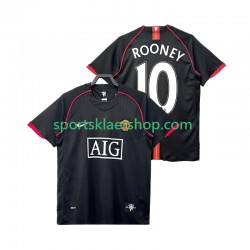 Manchester Utd drakt Rooney 10 2007 Retro Bortetrøye Kort erm 2008 , Herre