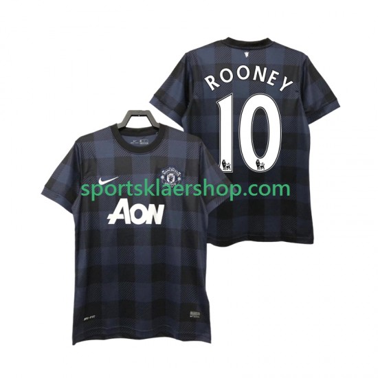 Manchester Utd drakt Rooney 10 2013 2014 Retro Bortetrøye Kort erm , Herre
