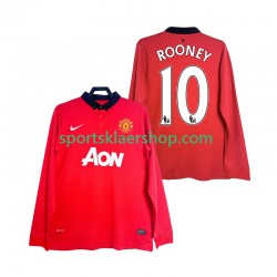 Manchester Utd drakt Rooney 10 2013 2014 Retro Hjemmetrøye Lang erm , Herre