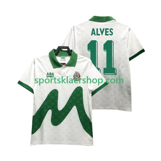 Mexico drakt ALVES 11 1995 Retro Bortetrøye Kort erm , Herre