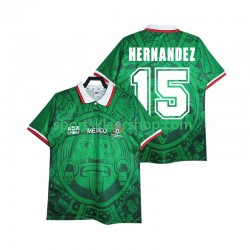 Mexico drakt HERNANDEZ 15 1998 Retro Hjemmetrøye Kort erm , Herre