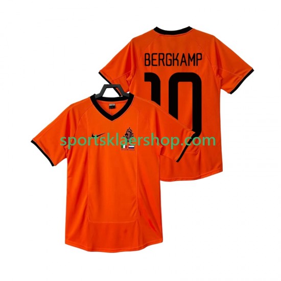 Nederland drakt BERGKAMP 10 2000 Retro Hjemmetrøye Kort erm , Herre