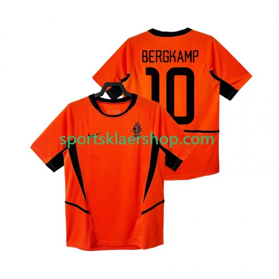 Nederland drakt BERGKAMP 10 2002 Retro Hjemmetrøye Kort erm , Herre