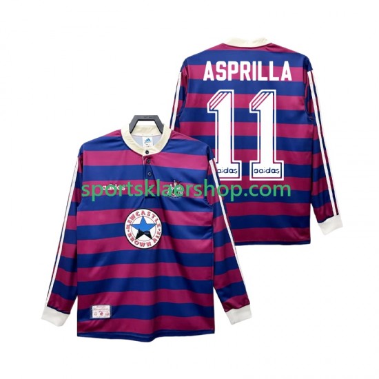 Newcastle United drakt ASPRILLA 11 1995 1997 Retro Bortetrøye Lang erm , Herre