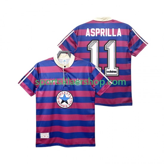 Newcastle United drakt ASPRILLA 11 1995 1997 Retro Bortetrøye Kort erm , Herre