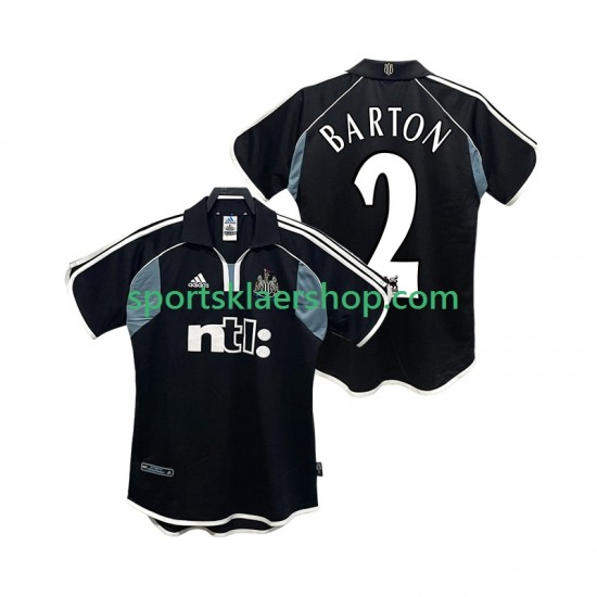 Newcastle United drakt BARTON 2 2000 2001 Retro Bortetrøye Kort erm , Herre