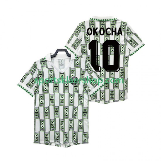 Nigeria drakt OKOCHA 10 Retro Bortetrøye Kort erm 1994 , Herre