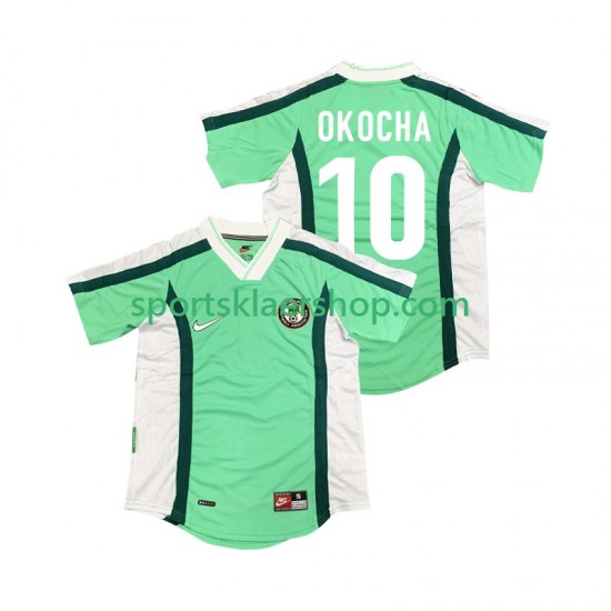 Nigeria drakt OKOCHA 10 1998 Retro Hjemmetrøye Kort erm , Herre