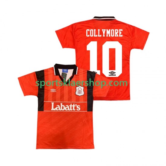 Nottingham Forest drakt COLLYMORE 10 1995 Retro Hjemmetrøye Kort erm 1994 , Herre
