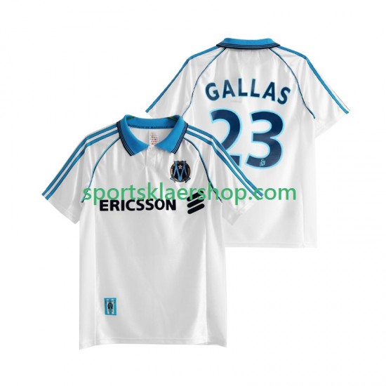 Olympique de Marseille drakt Gallas 23 1998 Retro Hjemmetrøye Kort erm 1999 , Herre