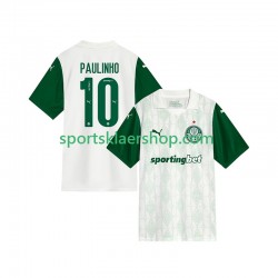 Palmeiras drakt Paulinho 10 Bortetrøye Kort erm 2025-2026 , Herre