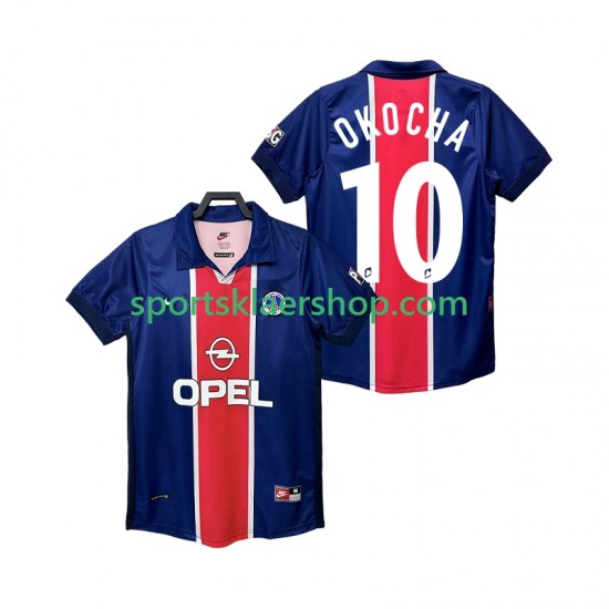 Paris Saint-Germain drakt OKOCHA 10 1998 Retro Hjemmetrøye Kort erm 1999 , Herre