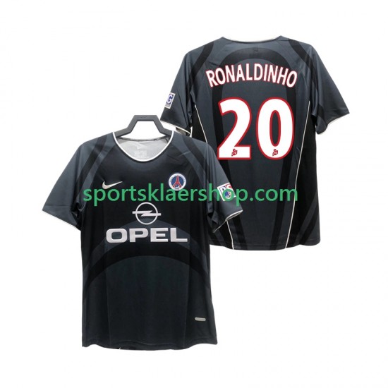 Paris Saint-Germain drakt RONALDINHO 20 2001 2002 Retro Tredjetrøye Kort erm , Herre