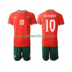 Portugal drakt Bernardo Silva 10 Hjemmetrøye Kort erm 2025-2026 , Barnesett