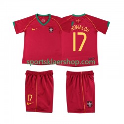 Portugal drakt Cristiano Ronaldo 17 Retro Hjemmetrøye Kort erm 2006 , Barnesett
