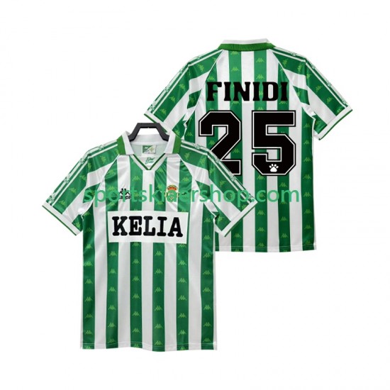Real Betis drakt FINIDI 25 1995 1996 Retro Hjemmetrøye Kort erm , Herre