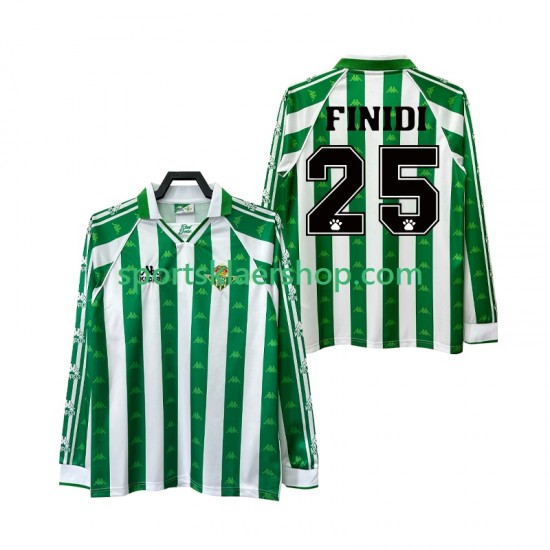 Real Betis drakt FINIDI 25 1996 1997 Retro Hjemmetrøye Lang erm , Herre
