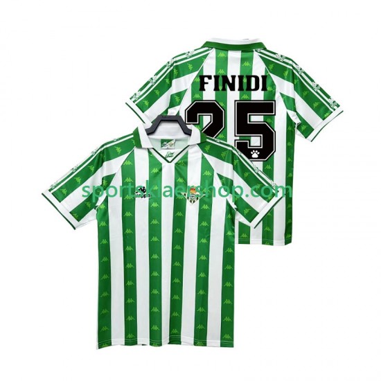 Real Betis drakt FINIDI 25 1996 1997 Retro Hjemmetrøye Kort erm , Herre