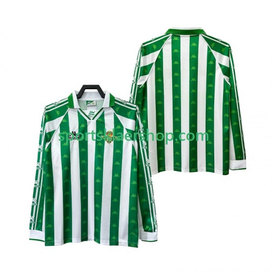Real Betis drakt 1996 1997 Retro Hjemmetrøye Lang erm , Herre