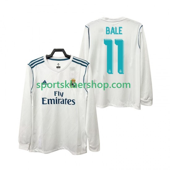 Real Madrid drakt BALE 11 2017 2018 Retro Hjemmetrøye Lang erm , Herre