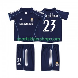 Real Madrid drakt BECKHAM 23 2005 Retro Bortetrøye Kort erm 2006 , Barnesett