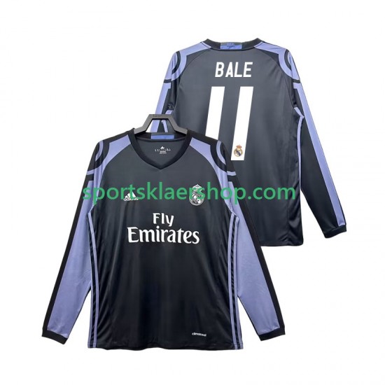 Real Madrid drakt Bale 11 2016 2017 Retro Tredjetrøye Lang erm , Herre