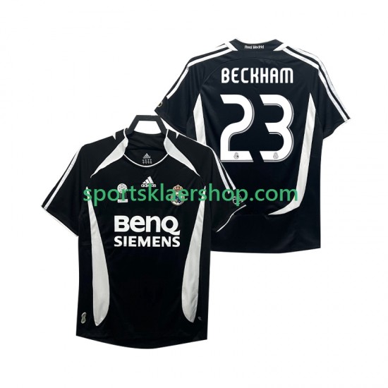 Real Madrid drakt Beckham 23 2007 Retro Tredjetrøye Kort erm 2006 , Herre