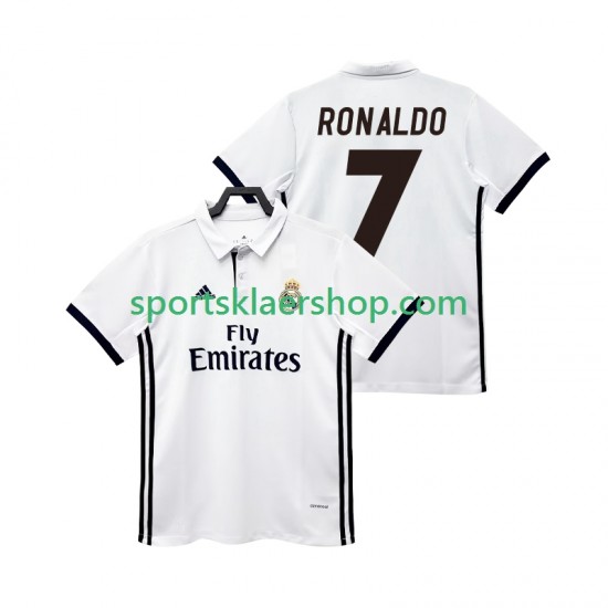 Real Madrid drakt CRISTIANO RONALDO 7 2017 2018 Retro Hjemmetrøye Kort erm , Herre