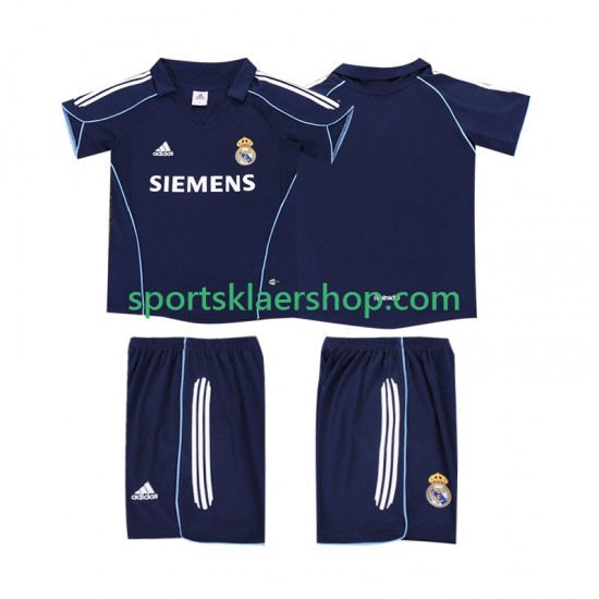 Real Madrid drakt 2005 Retro Bortetrøye Kort erm 2006 , Barnesett