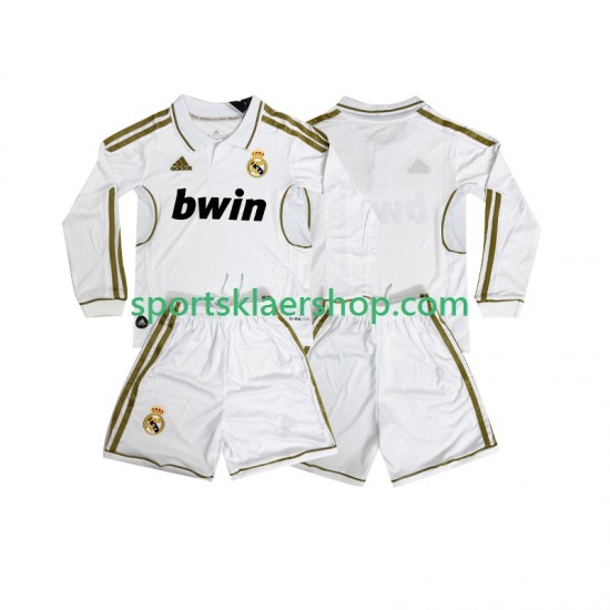 Real Madrid drakt 2012 Retro Hjemmetrøye Lang erm 2011 , Barnesett