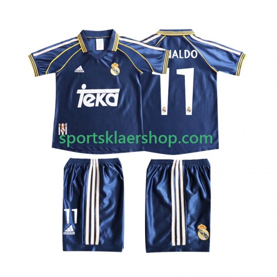 Real Madrid drakt Cristiano Ronaldo 11 1998 Retro Tredjetrøye Kort erm 1999 , Barnesett