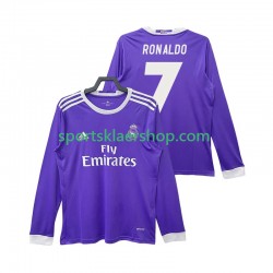 Real Madrid drakt Cristiano Ronaldo 7 2016 2017 Retro Bortetrøye Lang erm , Herre