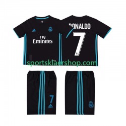 Real Madrid drakt Cristiano Ronaldo 7 2017 2018 Retro Bortetrøye Kort erm , Barnesett
