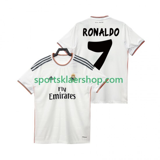 Real Madrid drakt Cristiano Ronaldo 7 2013 2014 Retro Hjemmetrøye Kort erm , Herre
