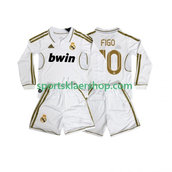 Real Madrid drakt FIGO 10 2012 Retro Hjemmetrøye Lang erm 2011 , Barnesett