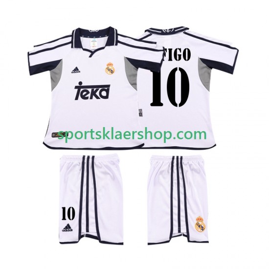 Real Madrid drakt FIGO 10 2001 2002 Retro Hjemmetrøye Kort erm , Barnesett