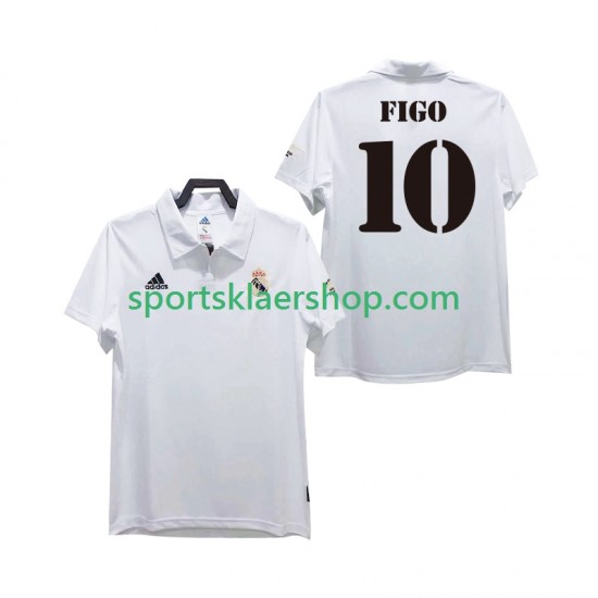 Real Madrid drakt FIGO 10 2002 2003 Retro Hjemmetrøye Kort erm , Herre
